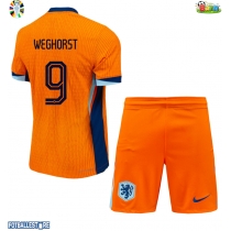 Nederland Wout Weghorst #9 Hjemmedraktsett Barn EM 2024 Kortermet (+ Korte bukser)